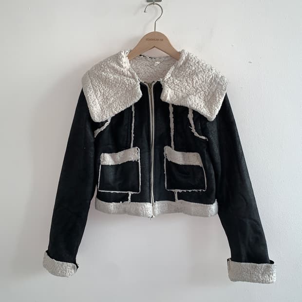 Leather mouton jacket