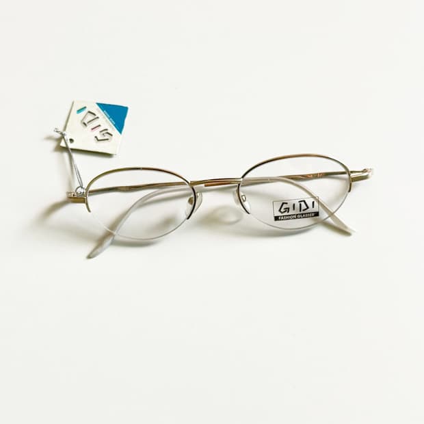 90s 서전 GIDI 골드 오벌 반무테 메탈 빈티지 안경