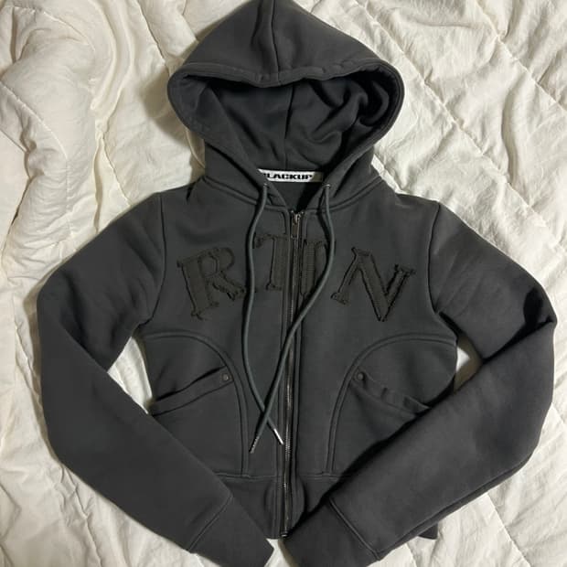 블랙업 알티엔 기모 후드집업