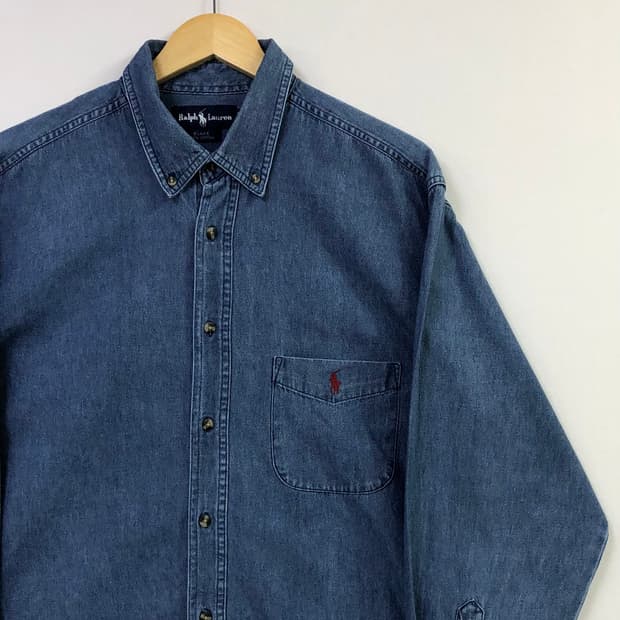 XL 폴로 데님 셔츠