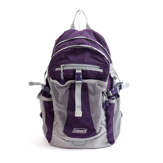 [COLEMAN] 퍼플 메쉬 디테일 백팩