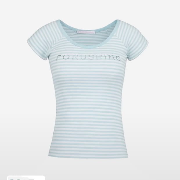 포어링 B.jewel logo tee (mint stripe)  민트