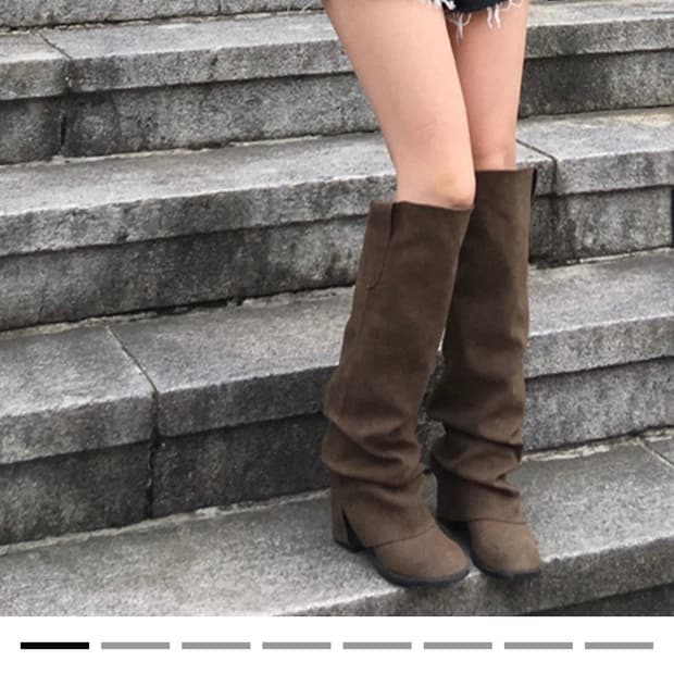 아워캐비넷  셔링 폴드 부츠