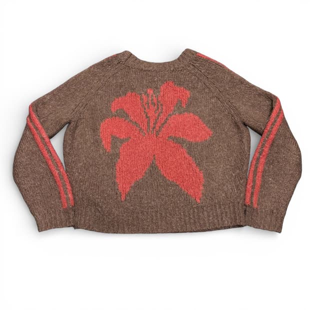 우먼FREE 파르티멘토 브라운 헤어리 자카드 니트