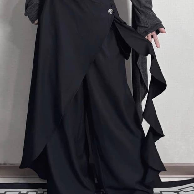 코스프레 동양풍 오리엔탈 펑크 아방가르드 스커트 팬츠