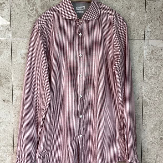 브루넬로 쿠치넬리 체크 셔츠 M 정품