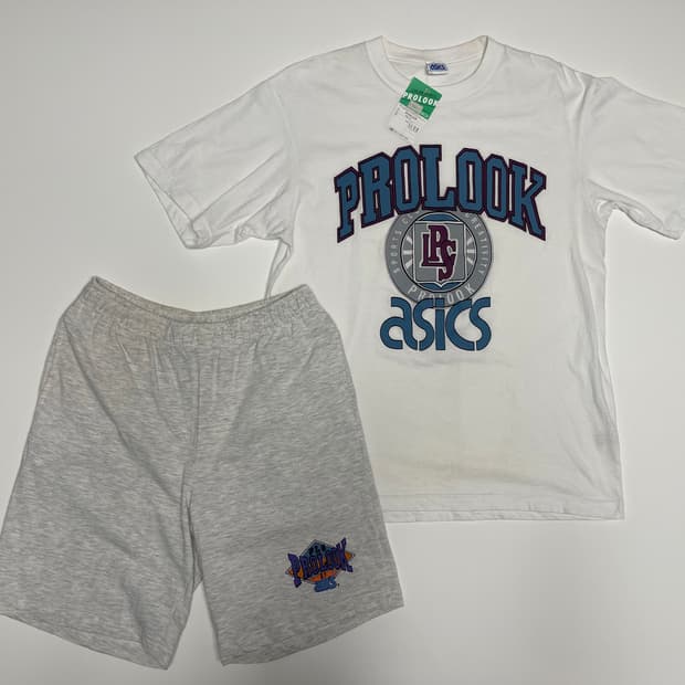 아식스 90s 올드 프로룩 빈티지 티셔츠 셋업 10번 빈티지 ASICS