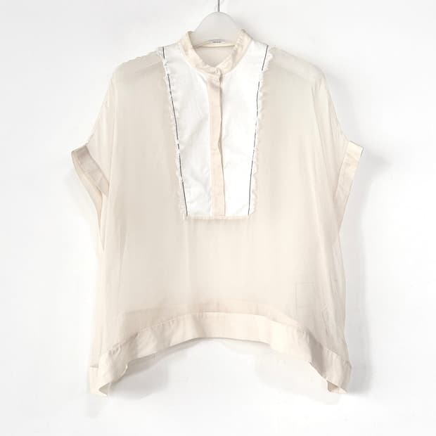 브루넬로쿠치넬리 프린지 비즈 블라우스