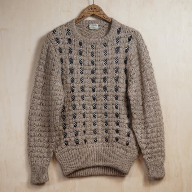 Made in Japan 도트 스트랩 빈티지 니트