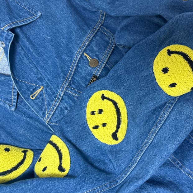 캐피탈 스마일 데님 자켓