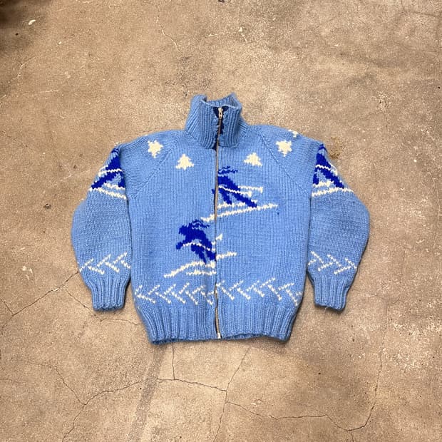 (rare) 코위찬 스키 니트 집업