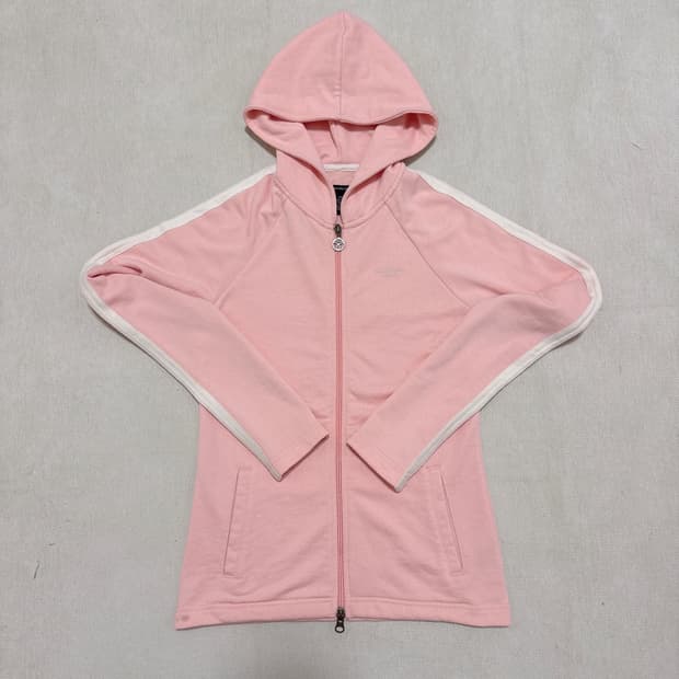 캘빈클라인 진 올드스쿨 핑크 투웨이지퍼 후드집업