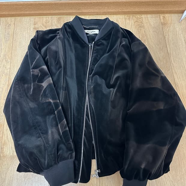 [M] 지용킴 벨벳 숄카라 자켓 블랙