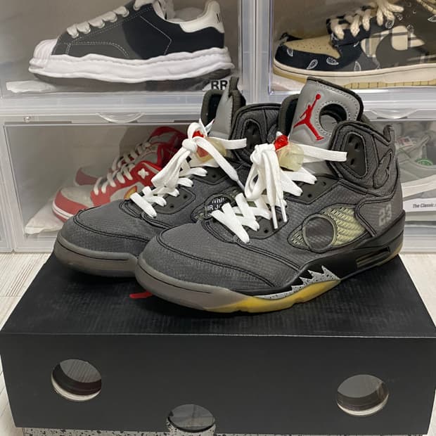 [260] 오프화이트 조던 5 블랙 모슬린