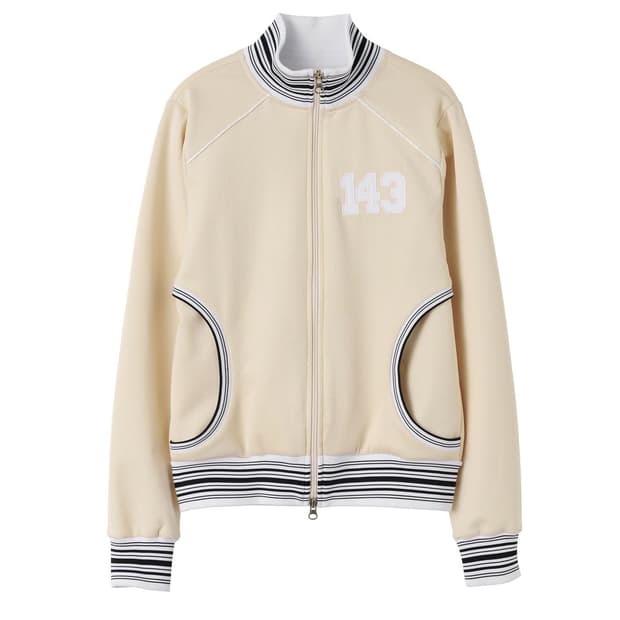 스컬프터 Stripe Track Zip-Up Raw