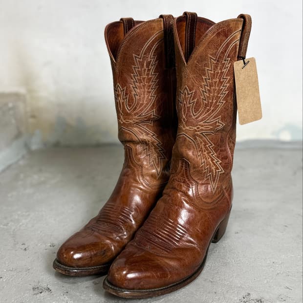 90's Lucchese 루케스 카우보이 웨스턴 부츠 로퍼 부츠