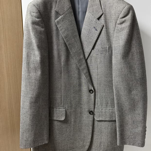 버버리 체크 울 블레이저 자켓