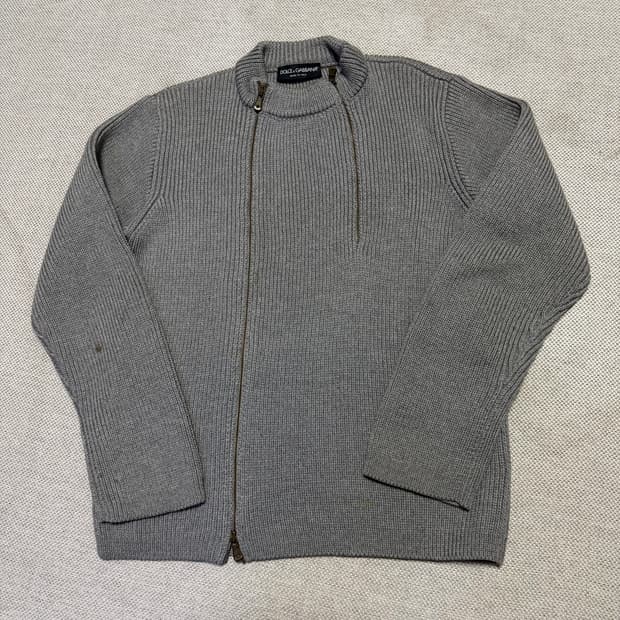 돌체앤가바나 풀집업 울 니트