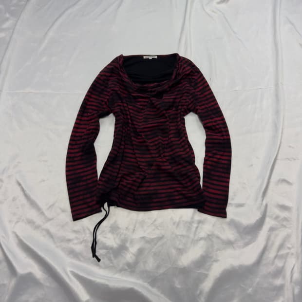 Semantic design draping bleached cut sew