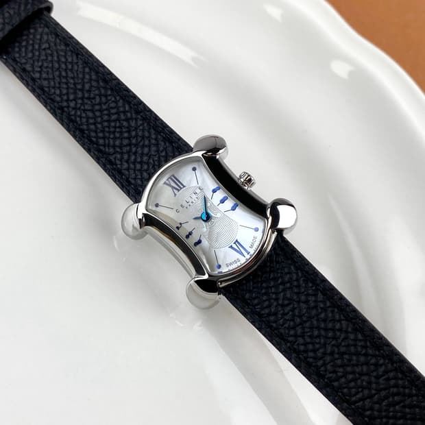 CELINE macadam white shell watch