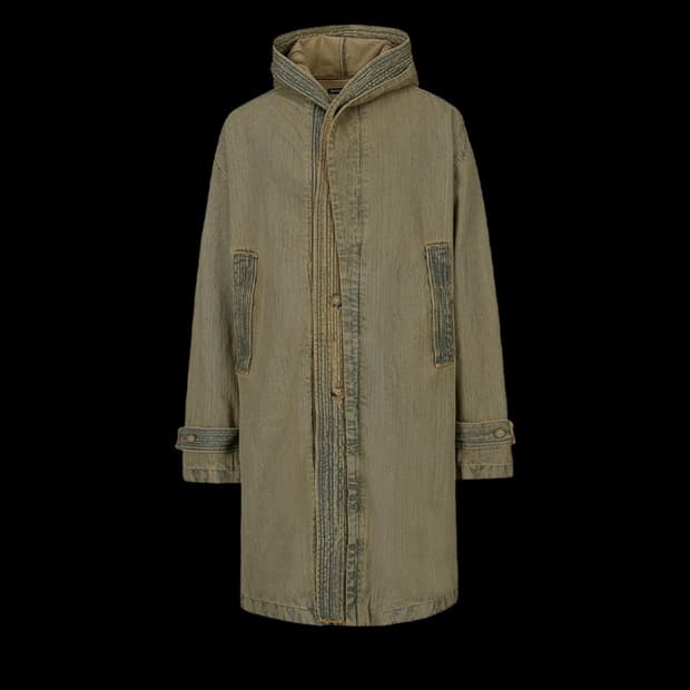 코스트퍼킬로 데님 후디드 파카 올리브 xl 새상품