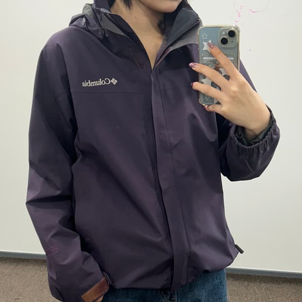 Columbia 콜롬비아 2-way, 이중지퍼 딥퍼플 고어텍스 바람막이 