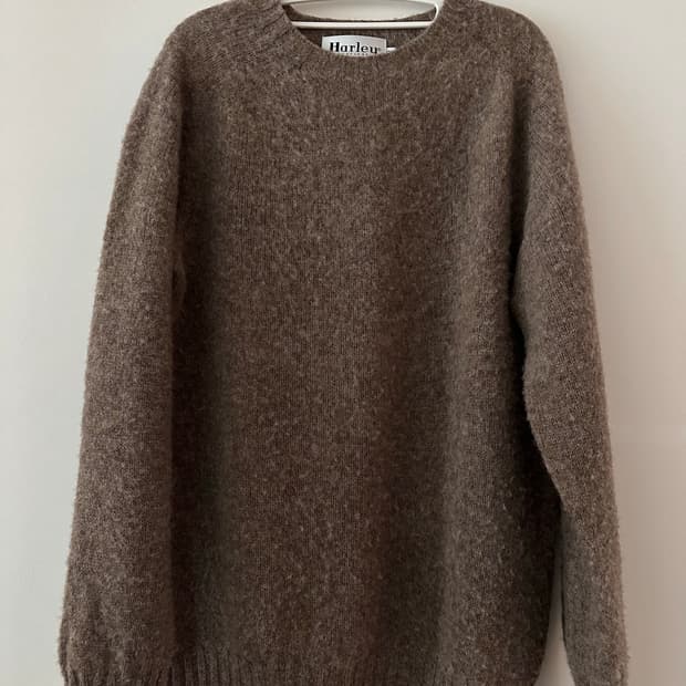 할리오브스코틀랜드 쉐기독 울 니트 M