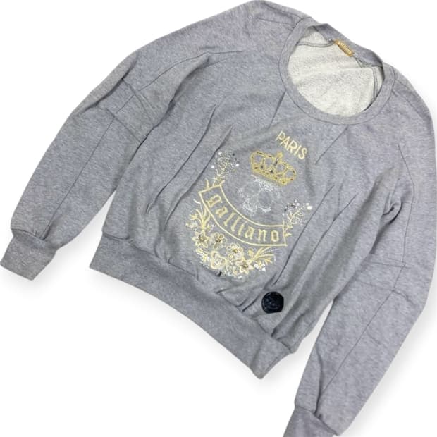 존 갈리아노 엠보 패치 스웻셔츠