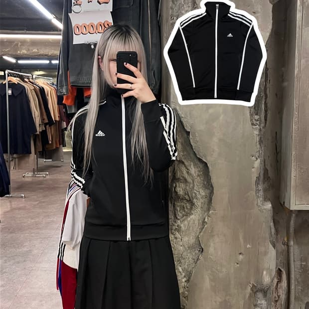 아디다스 삼선 져지 블랙 XS #csz2903