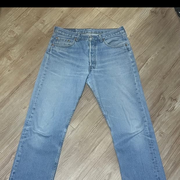 90s 빈티지 리바이스 501 연청 데님 31