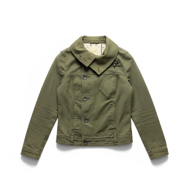 DIESEL 디젤 올리브 그린 코튼 재킷 XS