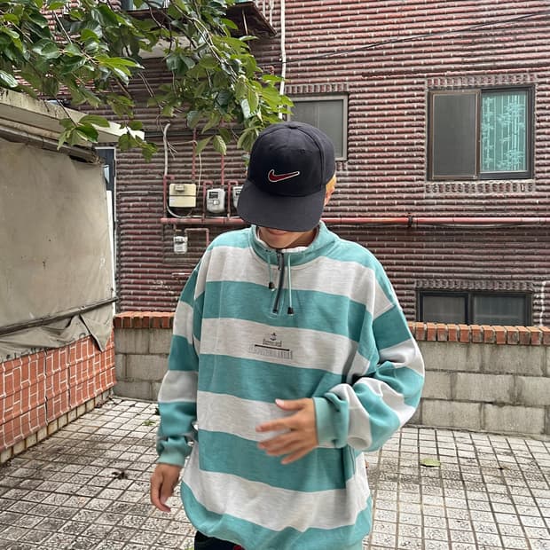 90s 나이키 레드 스우시 캡