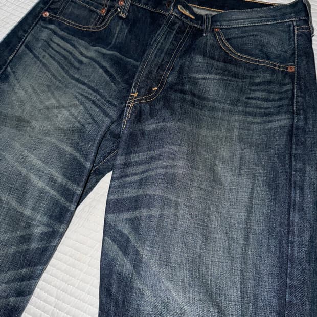 리바이스 520 레드탭 워싱 데님 팬츠