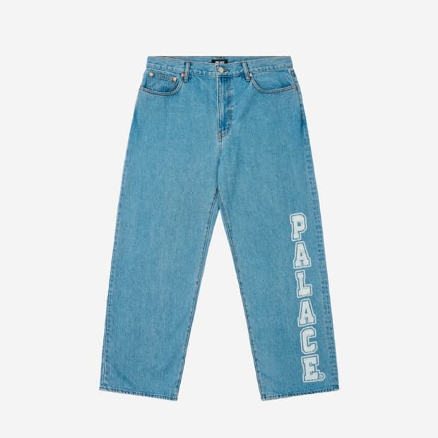 [36] 팔라스 24fw p90 컬리지 스트레스 배기 진 스톤 워시