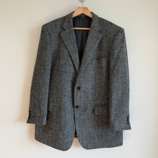 Pre owned 울 헤링본 트위드 자켓