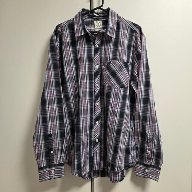 Volcom 볼컴 아메리칸 체크 셔츠 L(100)