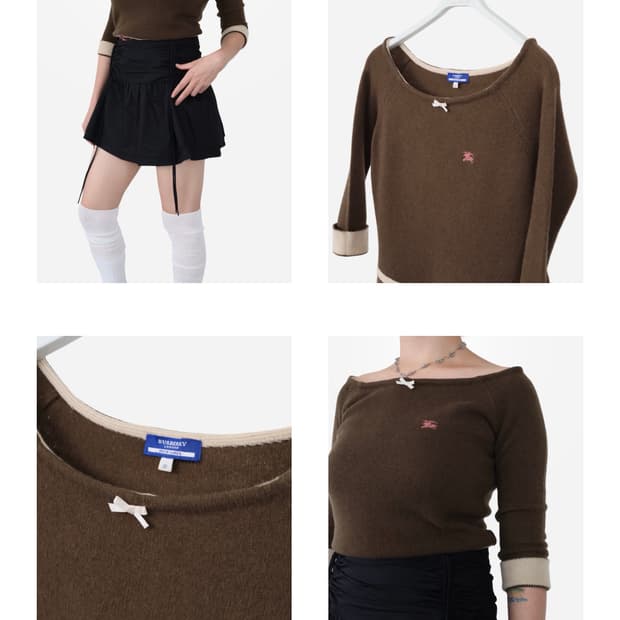 Burberry London Blue Label Wool Knit Top