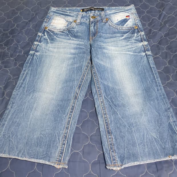 (빈티지) DOHC 에이징워싱 밑단컷팅 버뮤다 데님진 (28)