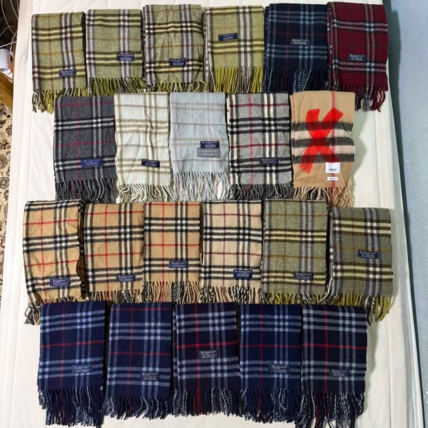 버버리 정품 체크 머플러 목도리 공용