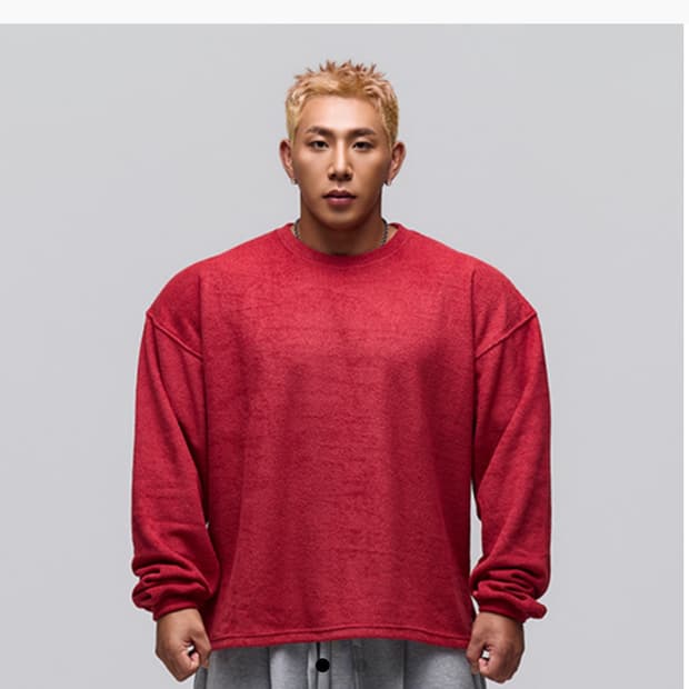 챔프 93 버건디 롱슬리브 티셔츠 free