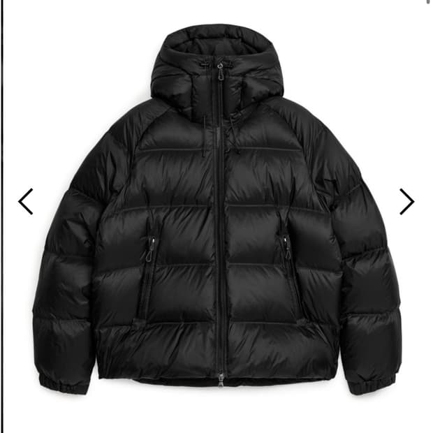 [L] 아르켓 다운 스포티 재킷 패딩 블랙