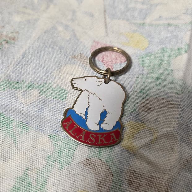 80s Alaska 북극곰 빈티지 키링