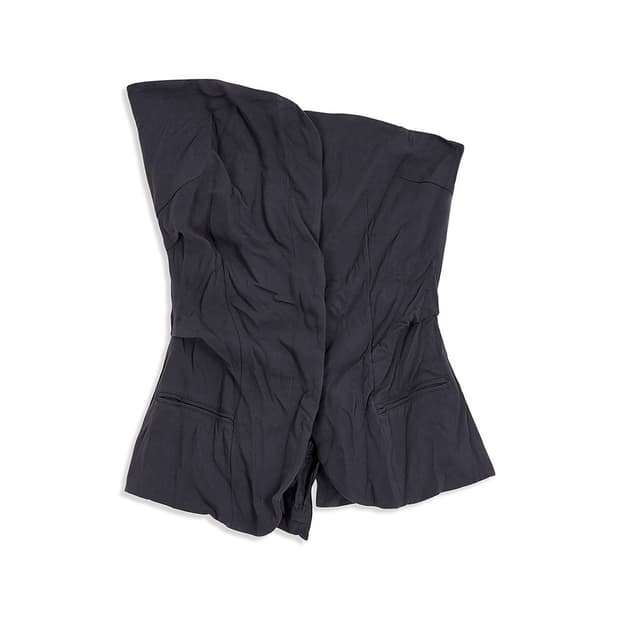 [Open yy]CRINKLED UNBALANCED BUSTIER