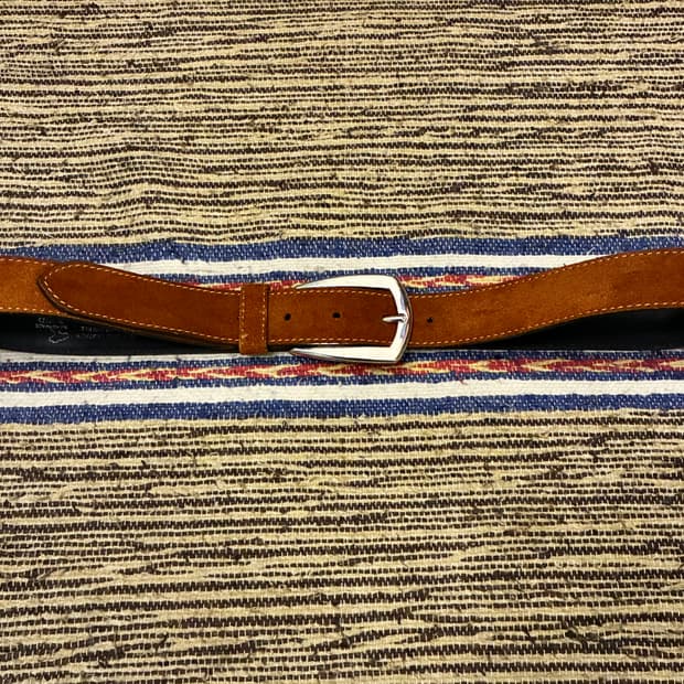 (30~33)Italy 베라펠레 이태리 레더 스웨이드 웨스턴벨트 브라운