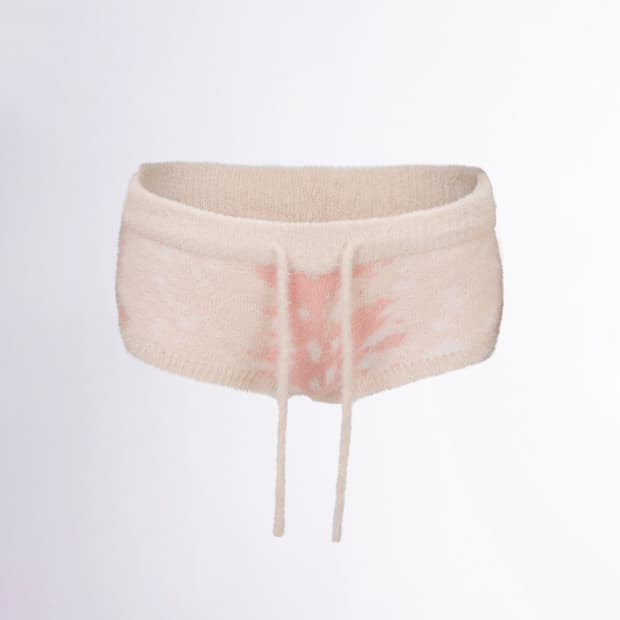 스컬프터 Rudolph Fur Shorts Pink