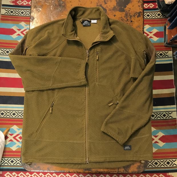 헬리 콘텍스 카키색 택티 투웨이 집업 플리스 자켓 남성 110 115