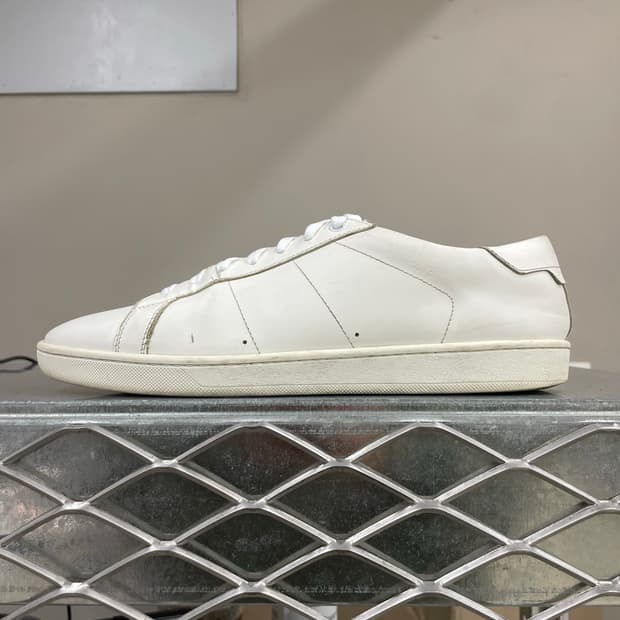 생로랑 레더 스니커즈 화이트 42 (gr-4568)