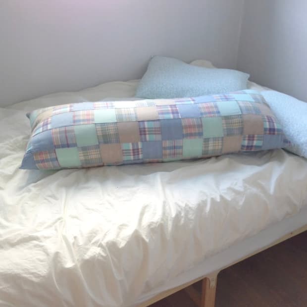 모요일 도쿄시리즈 포근한 옥빛 조각들 패치워크 쿠션커버 단품