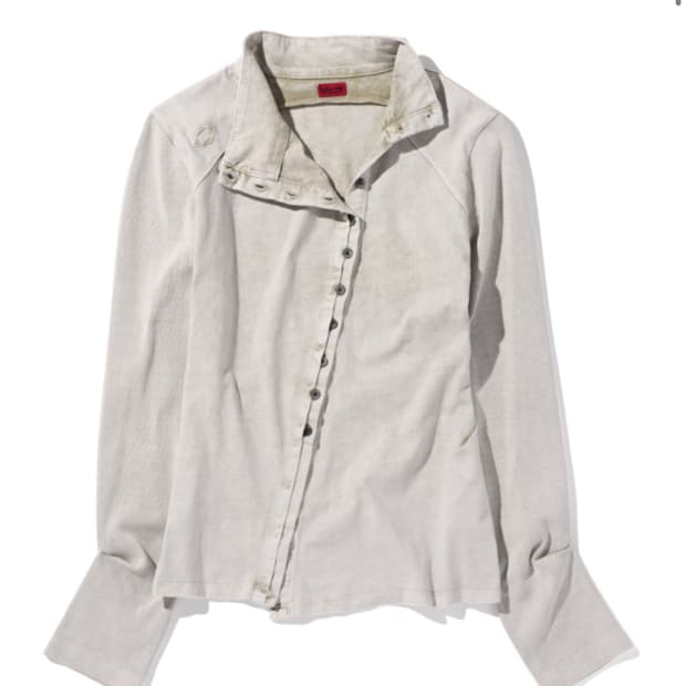 미스치프 워시드 저지 셔츠 라이트 베이지 m