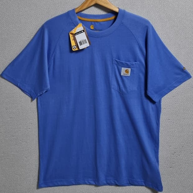 새상품) L (100) 칼하트 블루 포켓 반팔티